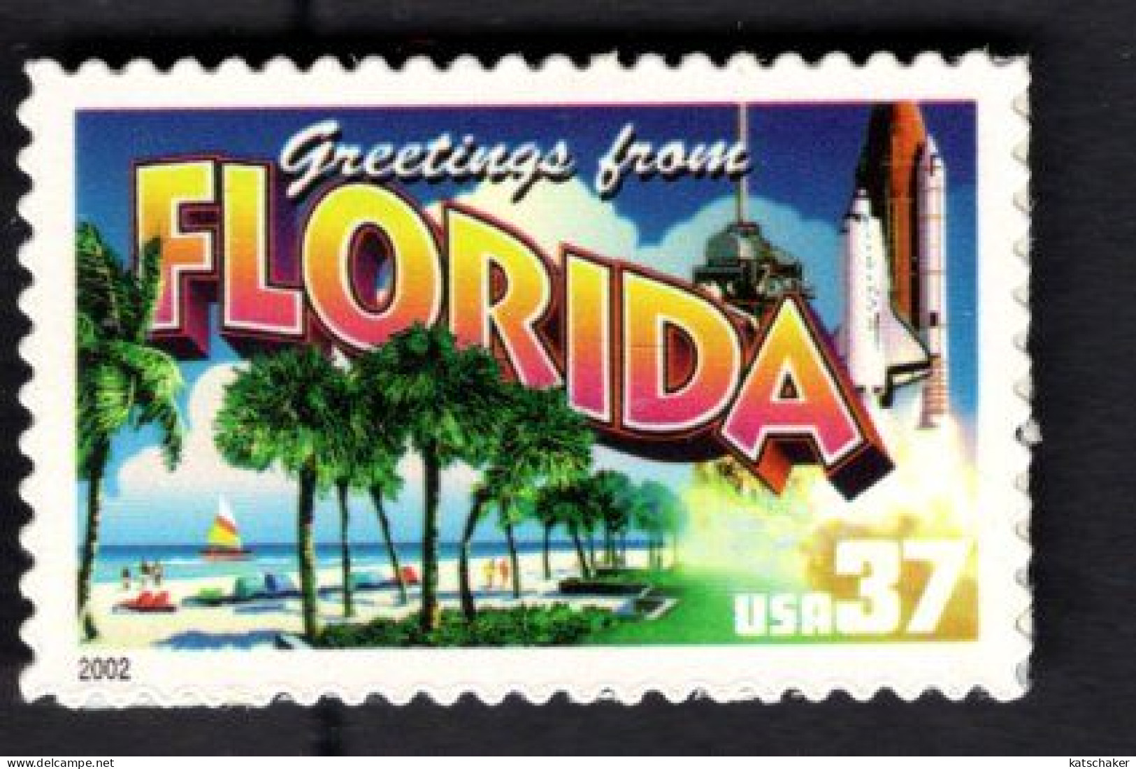 2017229153  2002 SCOTT 3704 (XX) POSTFRIS MINT NEVER HINGED GREETINGS FROM AMERICA - FLORIDA - Nuevos