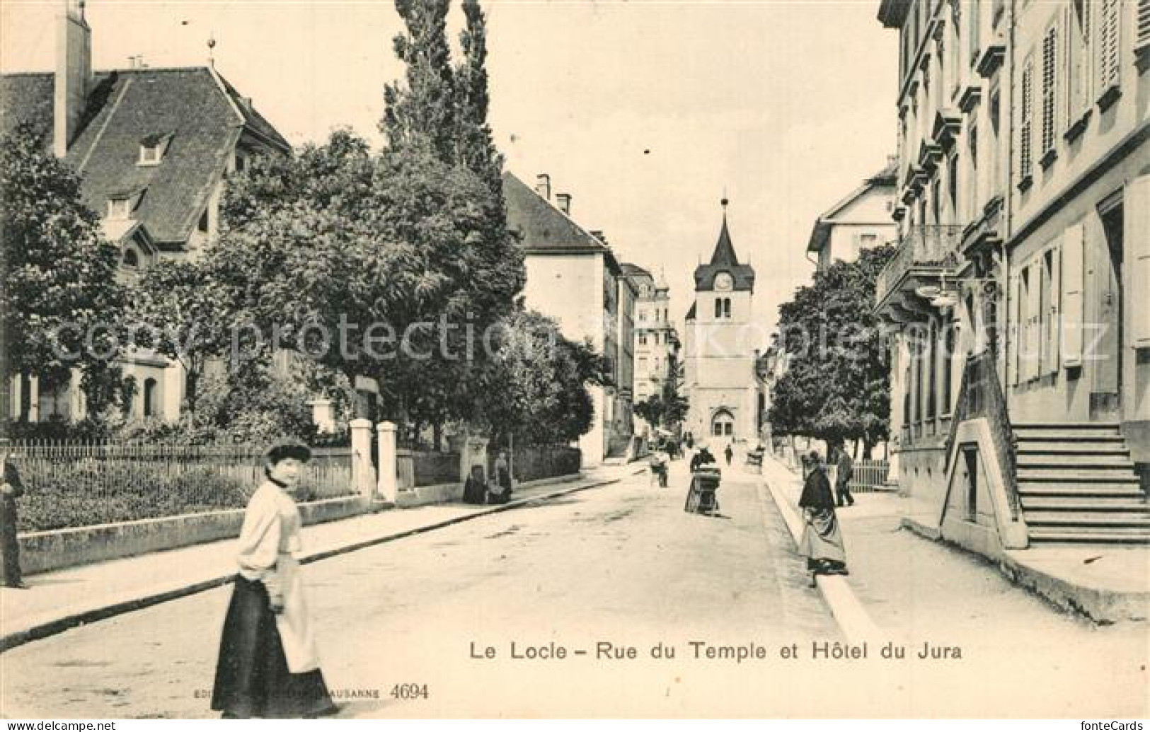 13557621 Le Locle Rue Du Temple Et Hotel Du Jura Le Locle - Autres & Non Classés