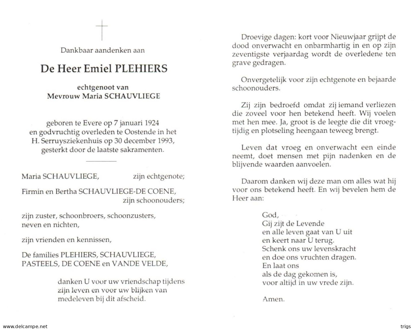 Emiel Plehiers (1924-1993) - Imágenes Religiosas