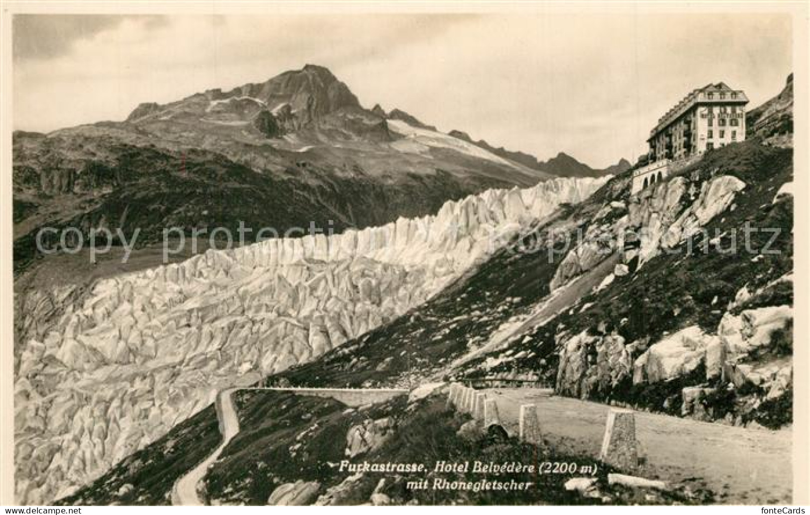 13507402 Furkastrasse Hotel Belvedere Mit Rhonegletscher Furkastrasse - Sonstige & Ohne Zuordnung