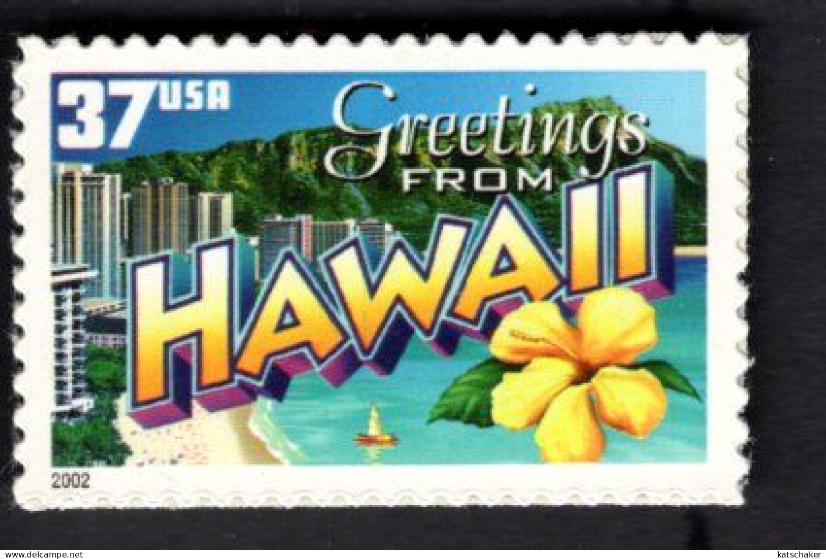 2017229408  2002 SCOTT 3706 (XX) POSTFRIS MINT NEVER HINGED GREETINGS FROM AMERICA - HAWAII - Ungebraucht