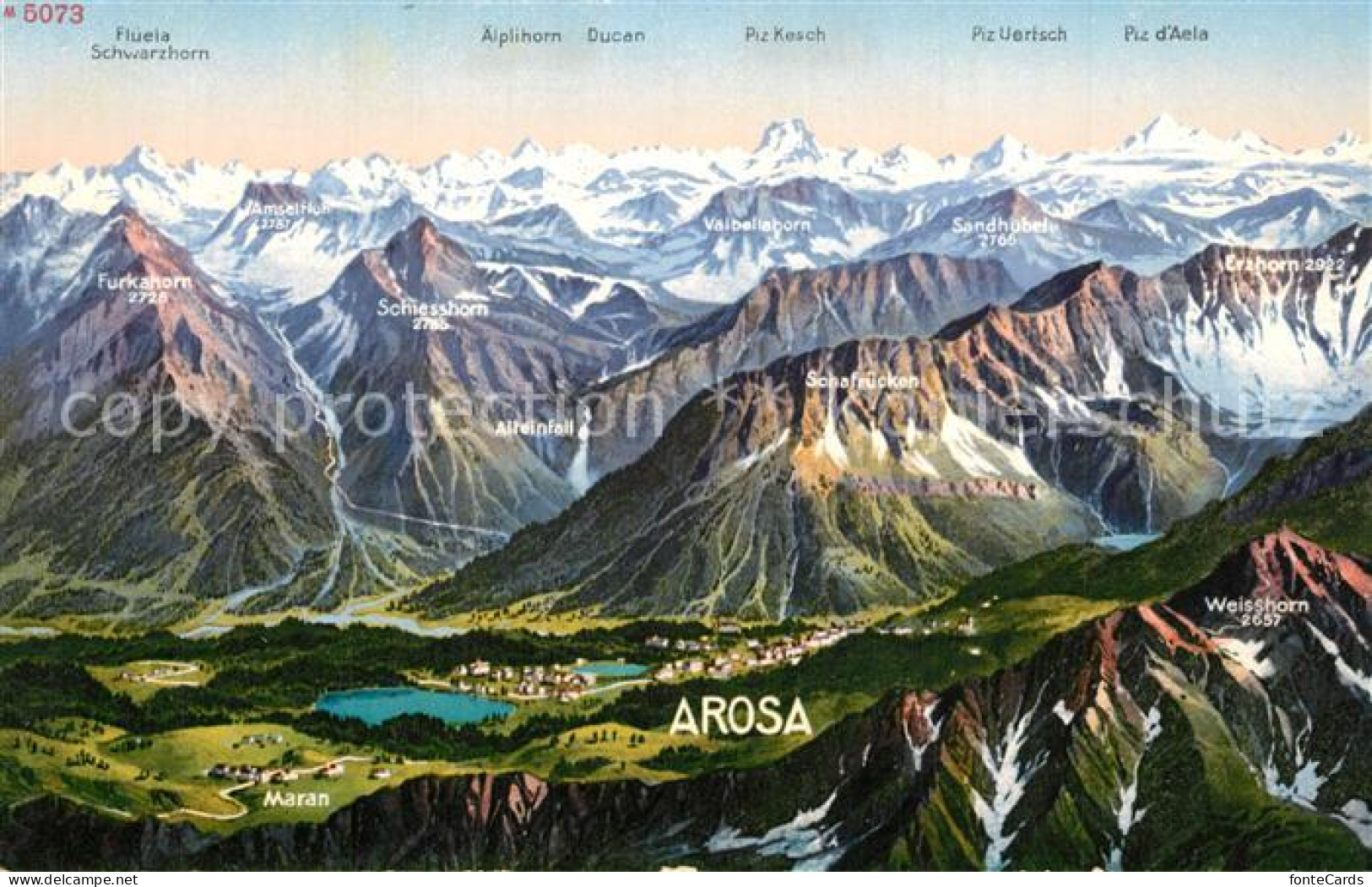 13493460 Arosa GR Panorama Alpen Aus Der Vogelperspektive Arosa GR - Sonstige & Ohne Zuordnung