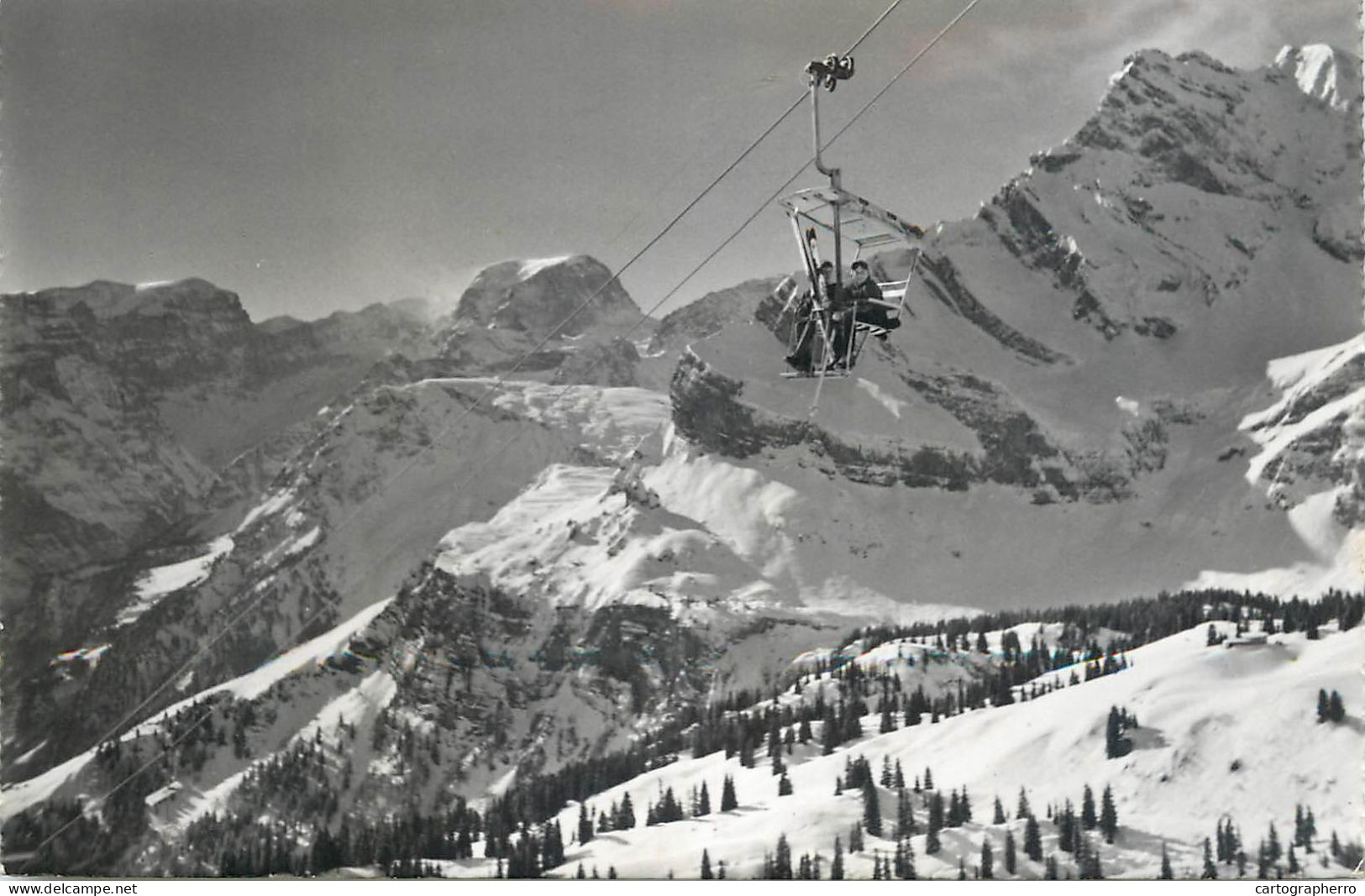 Postcard Switzerland Braunwald Sesselbahn Auf Dem Gumen - Sonstige & Ohne Zuordnung