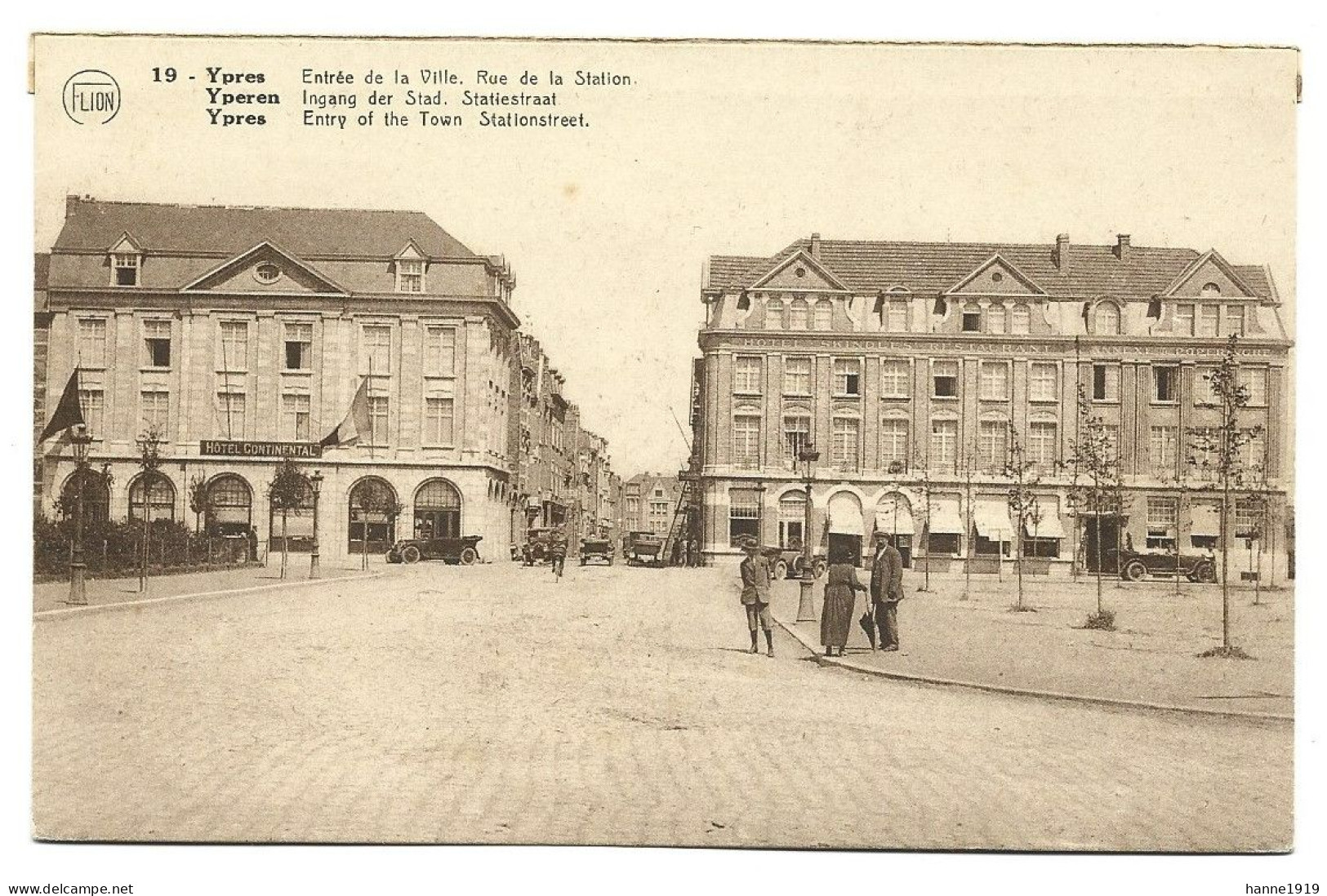 Ieper Statiestraat Ingang Der Stad Rue De La Station Ypres Htje - Ieper