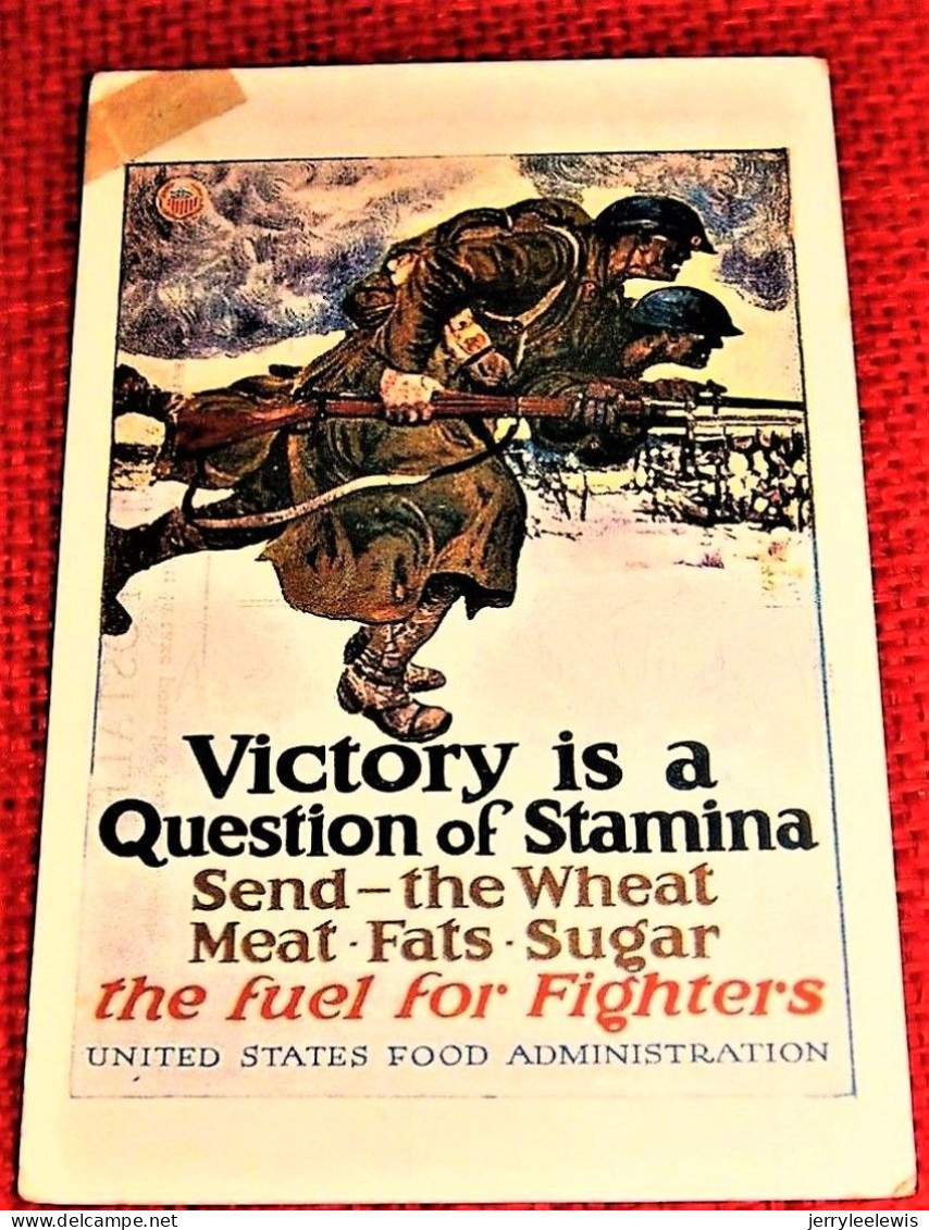 MILITARIA  USA - " Victory Is A Question Of Stamina - Send  The Wheat Meat, Fats, Sugar, The Fuel For Fighters "   - - Patriotiques