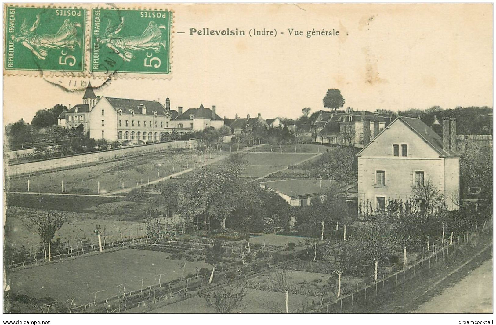 36 PELLEVOISIN. Vue Générale 1917 - Otros & Sin Clasificación