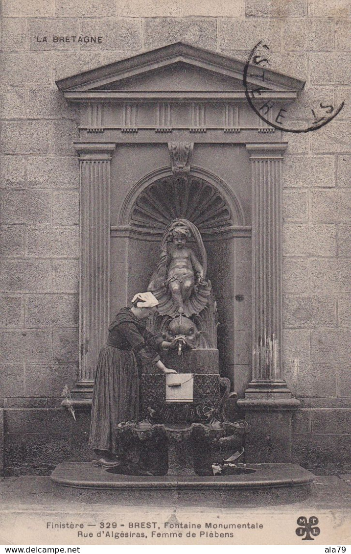 Brest Fontaine, Rue D'Algésiras, Femme De Plébens - Brest