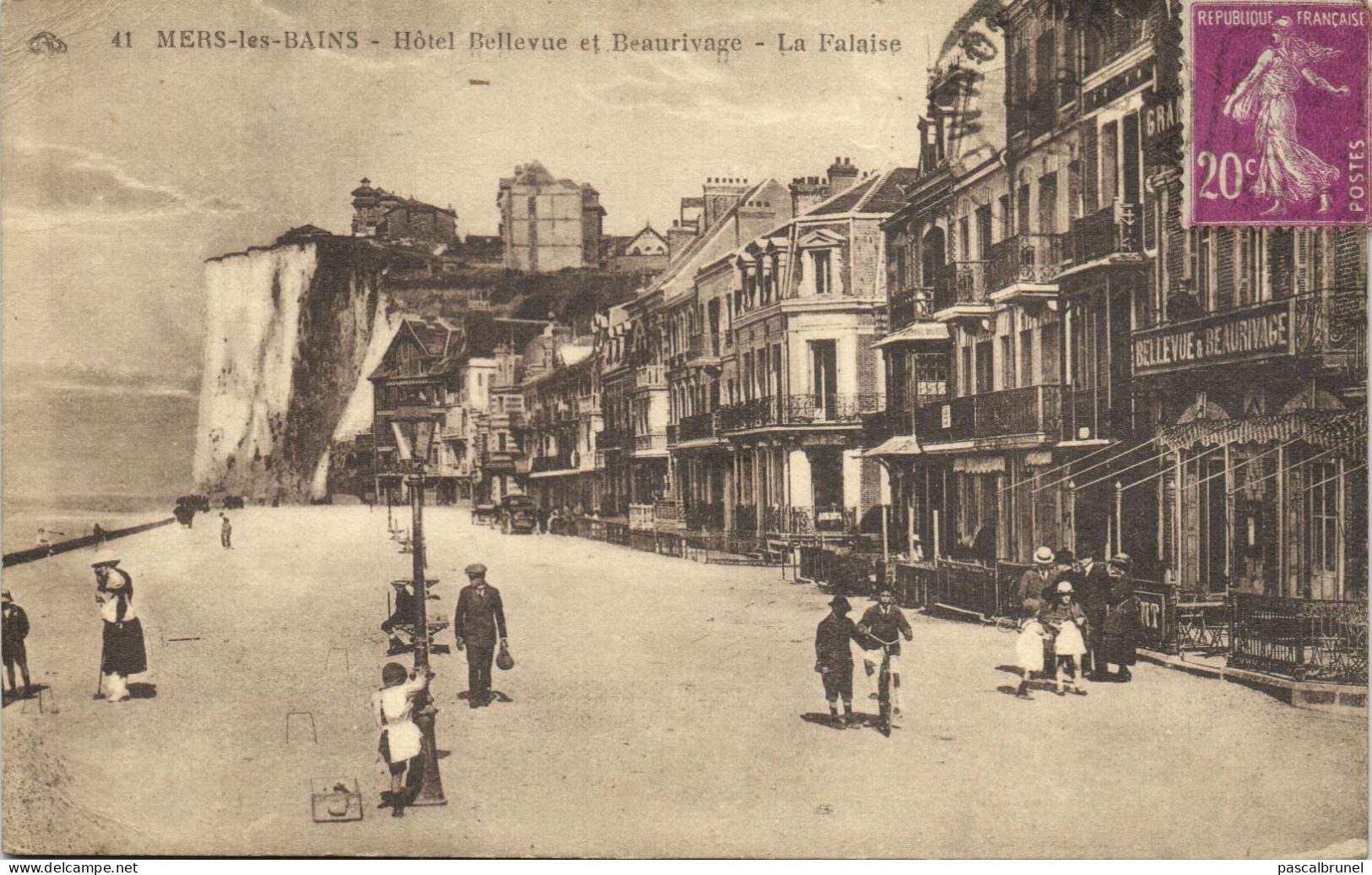 MERS LES BAINS - HOTEL BELLEVUE ET BEAURIVAGE - LA FALAISE - Mers Les Bains