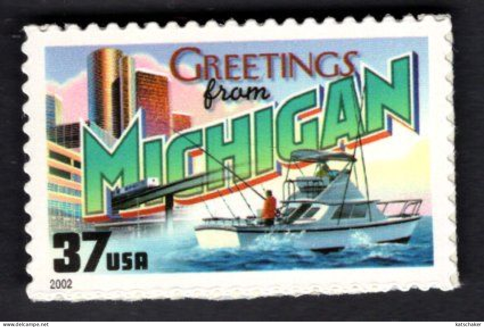 2017230899 2002  SCOTT 3717 (XX) POSTFRIS MINT NEVER HINGED - GREETINGS FROM AMERICA - MICHIGAN - Nuovi