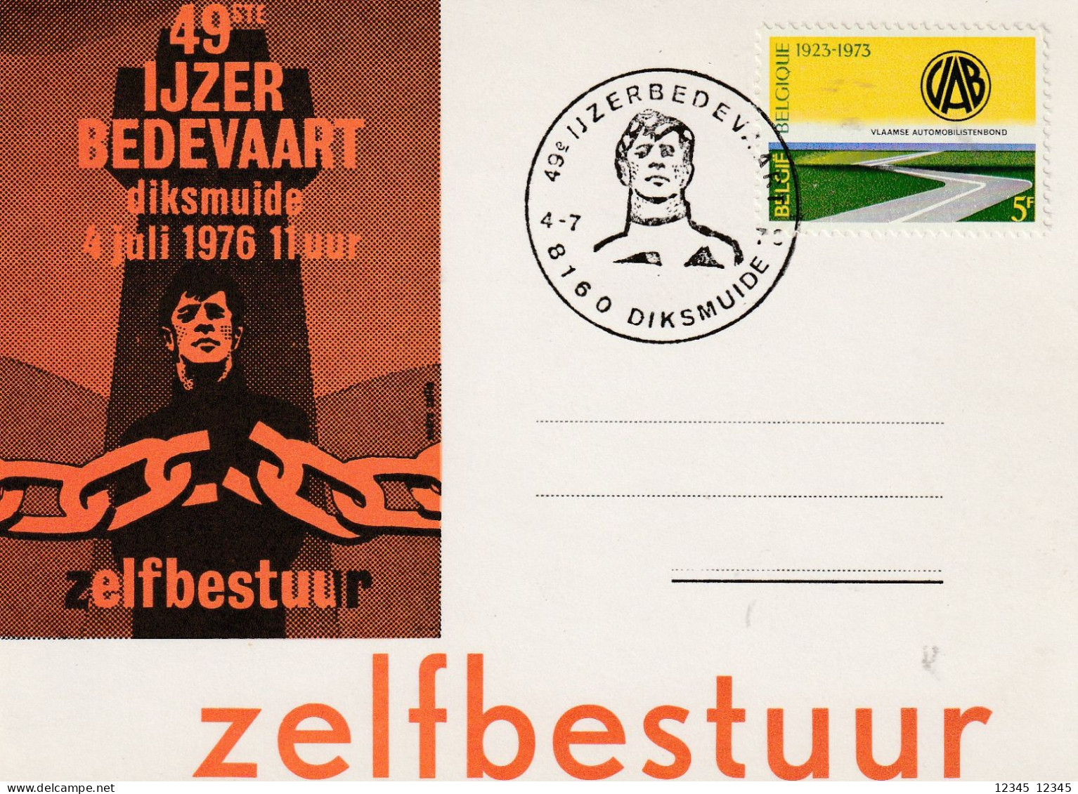 België 1976, 49ste Ijzerbedevaart Diksmuide - Lettres & Documents