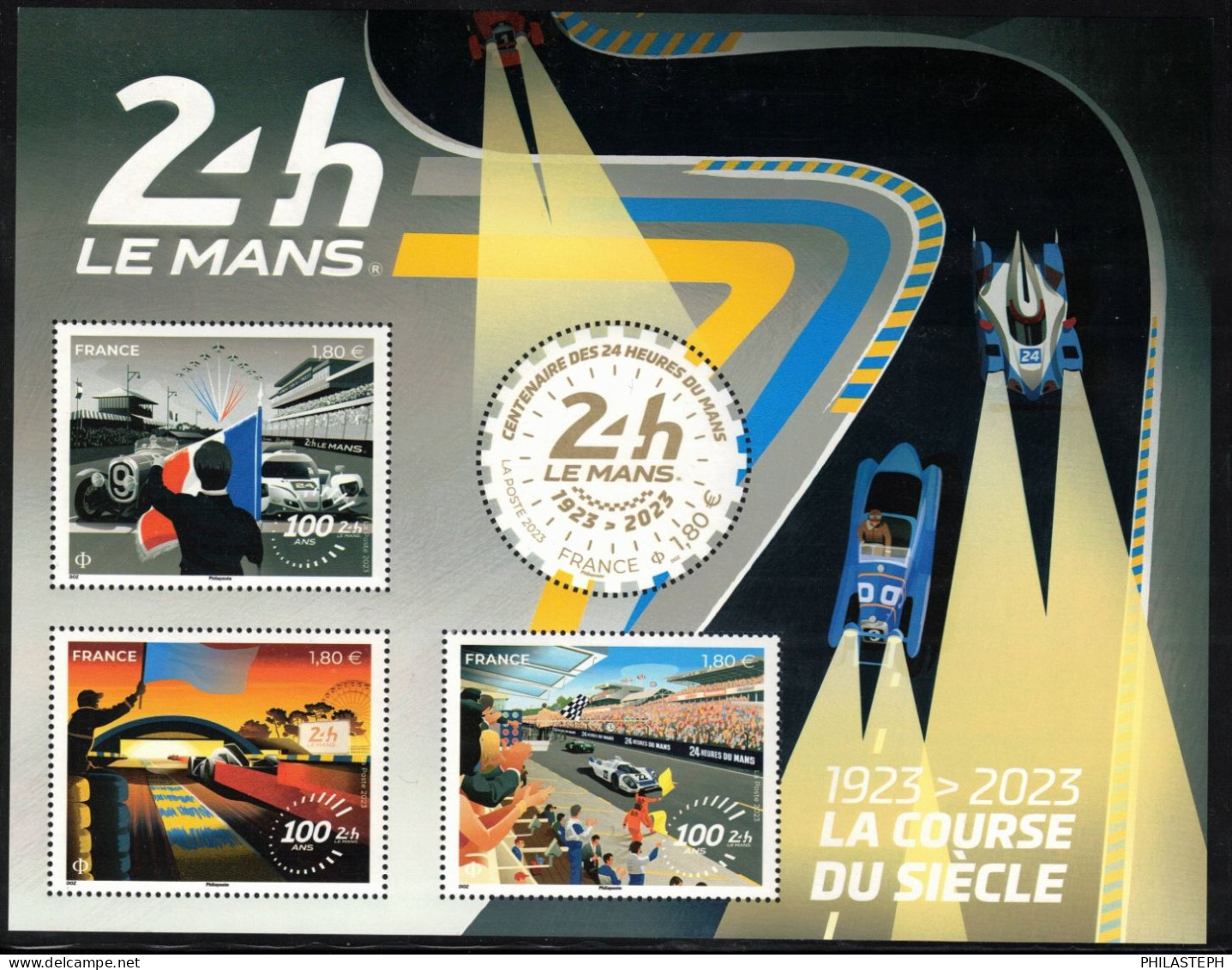 France 2023 - Bloc Centenaire Des 24 Heures Du Mans, Course Automobile Mythique - Neuf ** - Nuevos