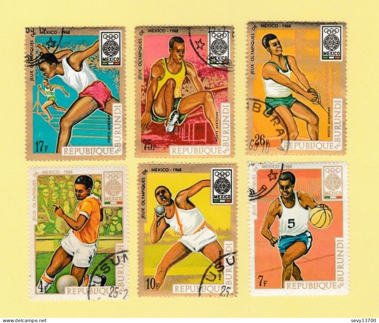 Burundi Lot De 27 Timbres Les Jeux Olympiques De Mexico Et Grenoble1968 Tokyo 1964 Sapporo 1972 (neufs Mais Oblitérés) - Used Stamps