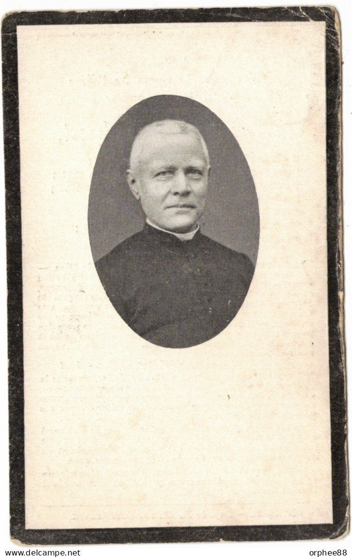 Busschaert Augustin Marke 1842 Leraar Poperinge, Tielt; Pastoor Wakken, Nieuwpoort, + 1907 - Esquela
