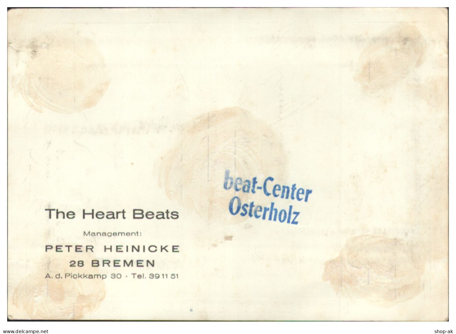 V6176/ The Hearts Beats Aus Bremen Beatband Autogramme Autogrammkarte 60er Jahre - Handtekening