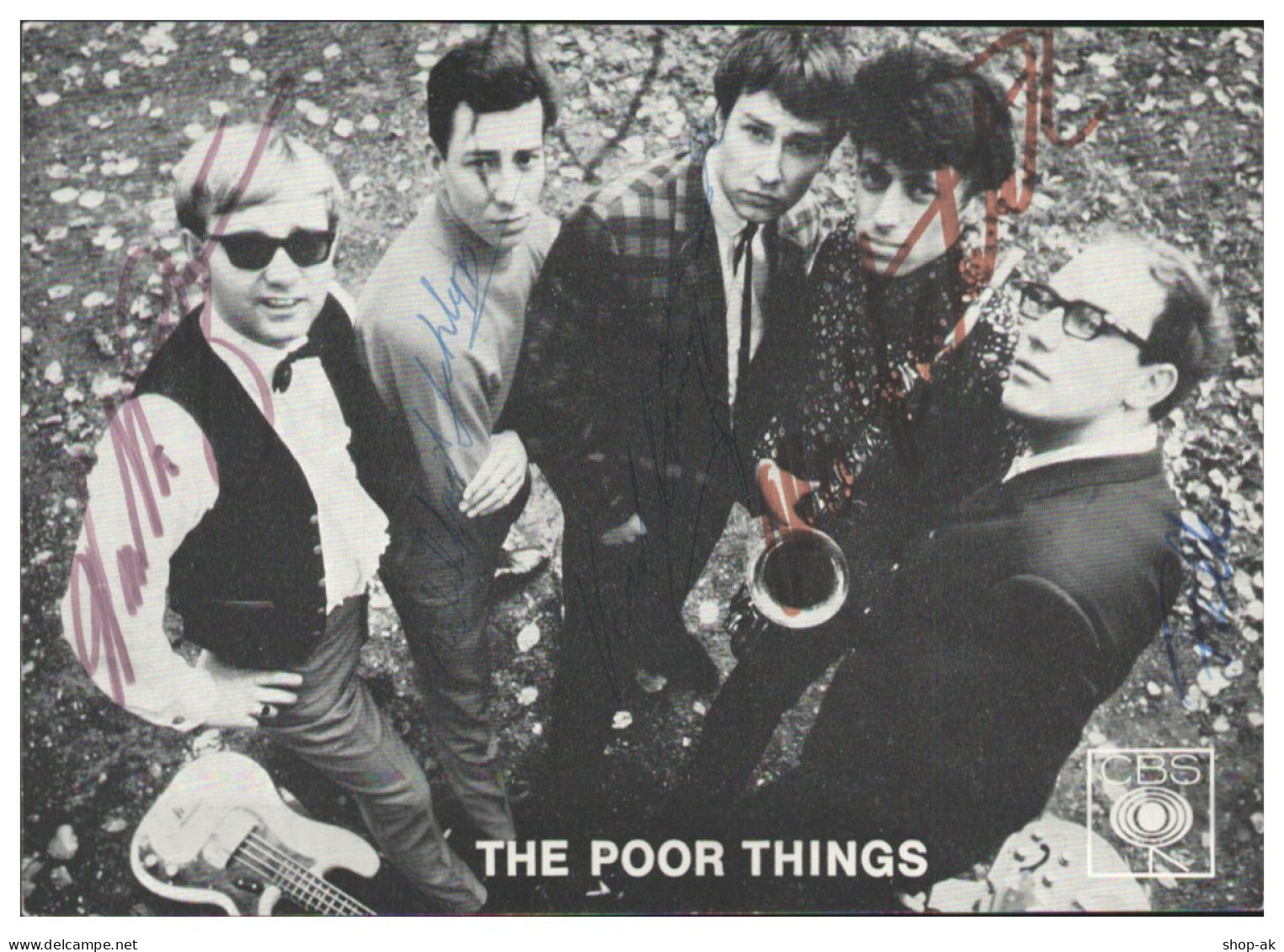 V6162/ The Poor Things Beat- Popband  Autogramm Autogrammkarte  60er Jahre - Autographes