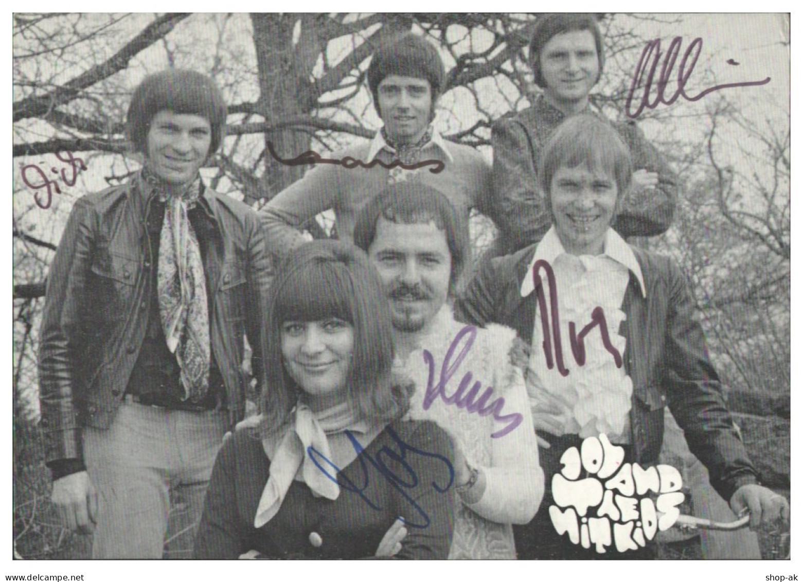 V6161/ Joy Fleming  And The Hit Kids  Autogramm Autogrammkarte  60er Jahre - Autographs