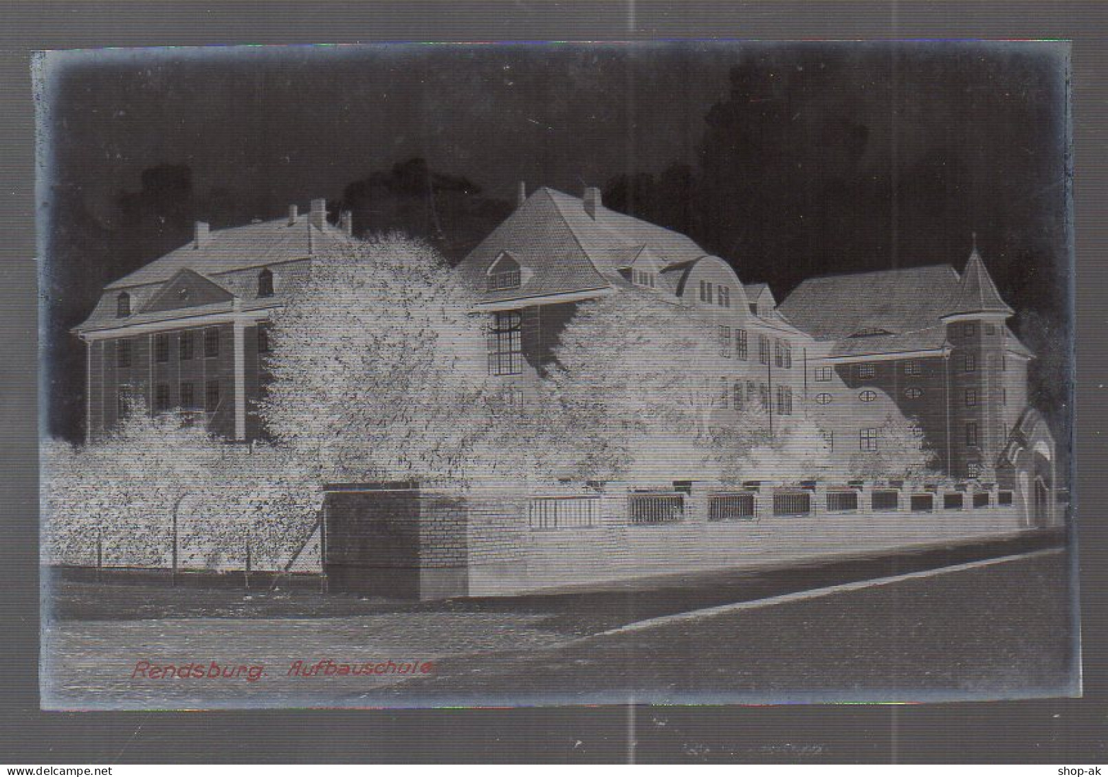 Neg1645/ Rendsburg Aufbauschule Altes Negativ 1940/50  - Rendsburg