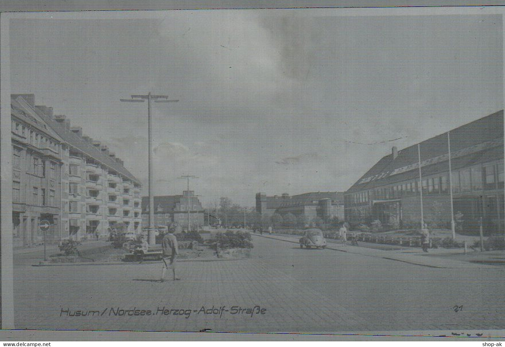 Neg0581/ Husum Herzog-Adolf-Straße Original-Negativ 60er Jahre - Husum