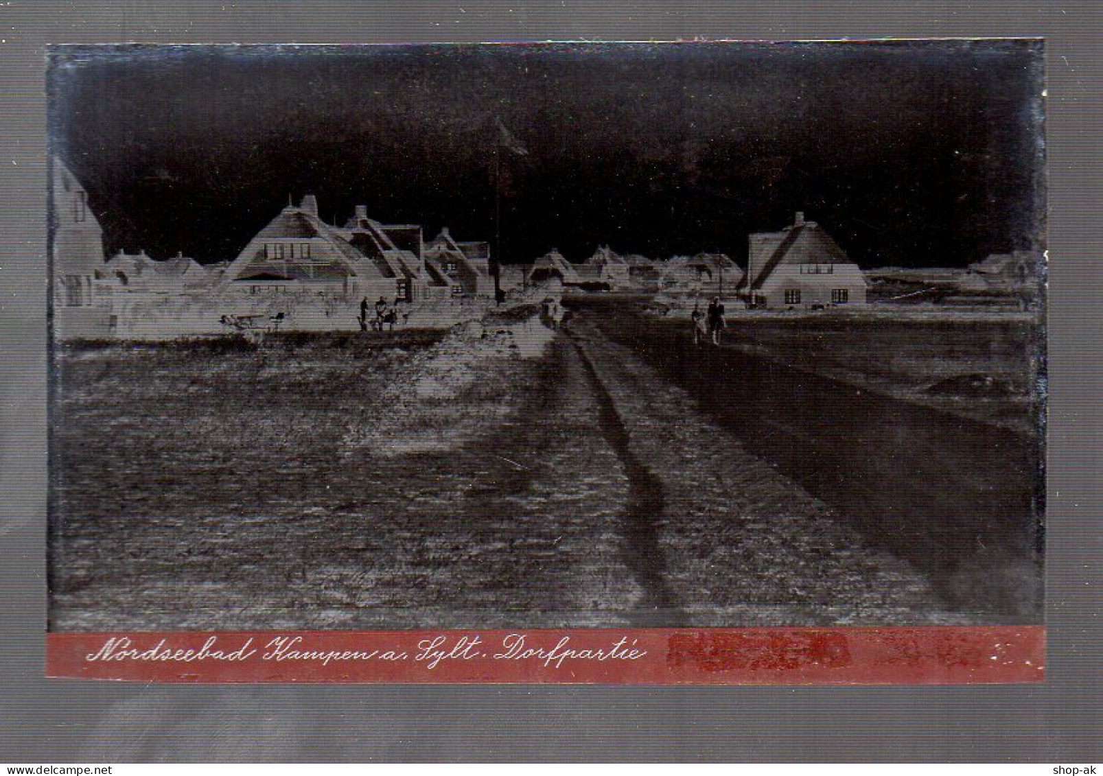 Neg0255/ Kampen Sylt Dorfpartie Haus Original-Negativ 1940/50 - Sylt