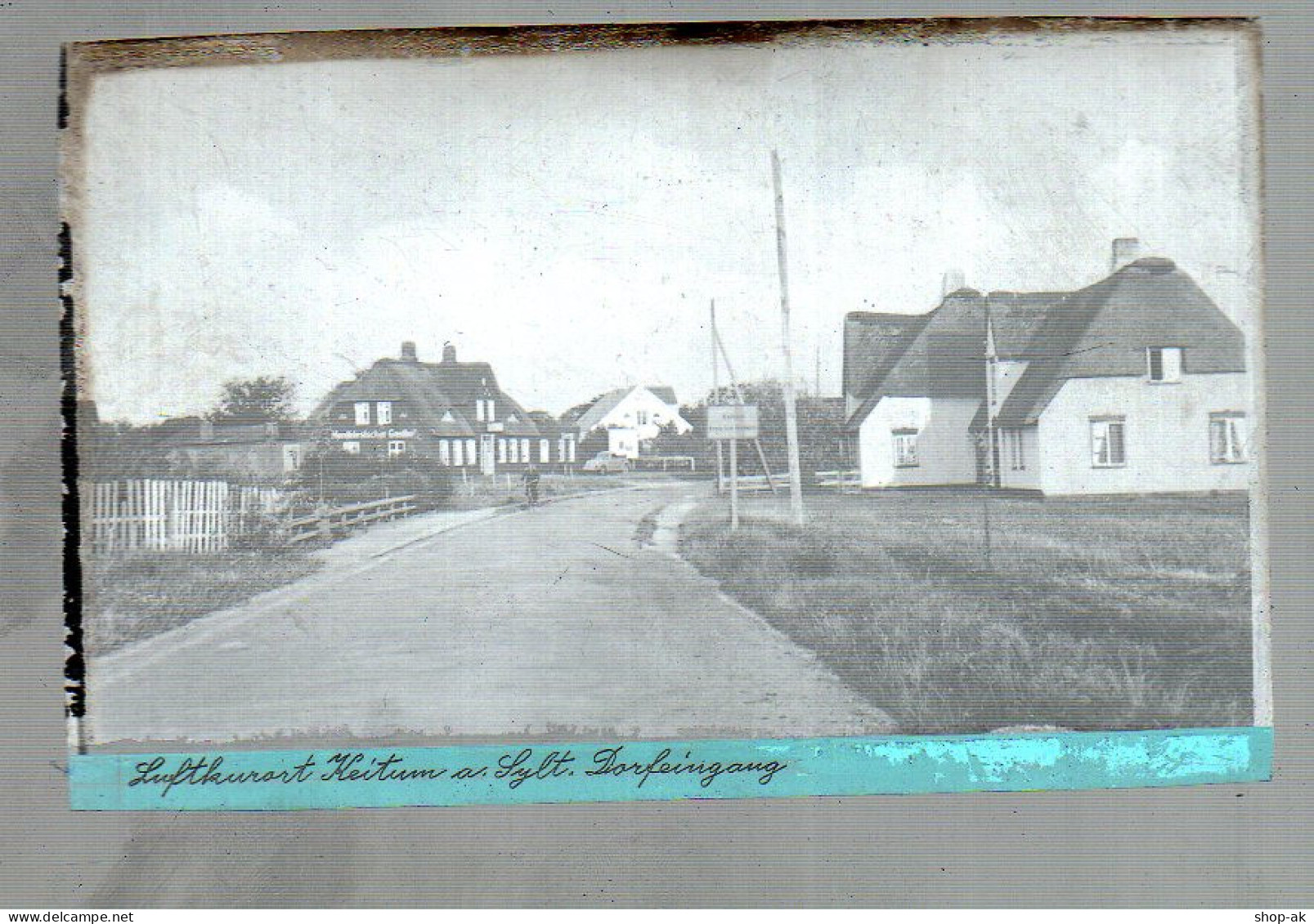 Neg0249/ Keitum Sylt Dorfeingang Original-Negativ 1940/50 - Sylt