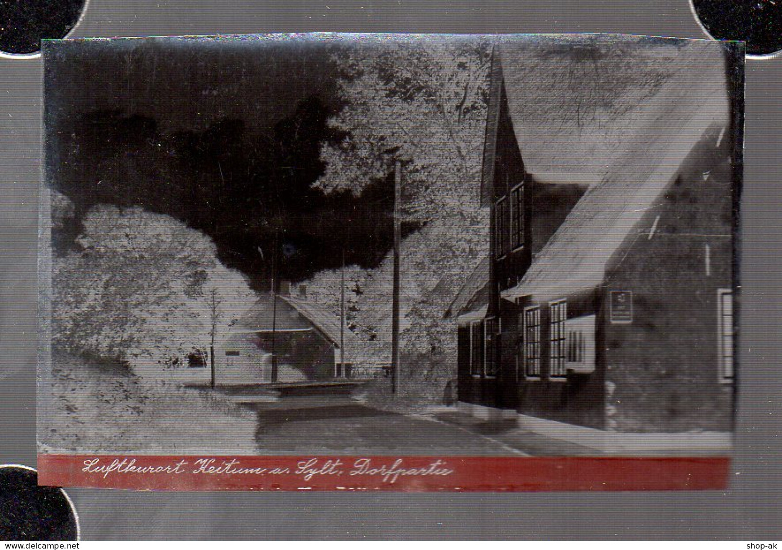 Neg0253/ Keitum Sylt Dorfpartie Haus Original-Negativ 1940/50 - Sylt