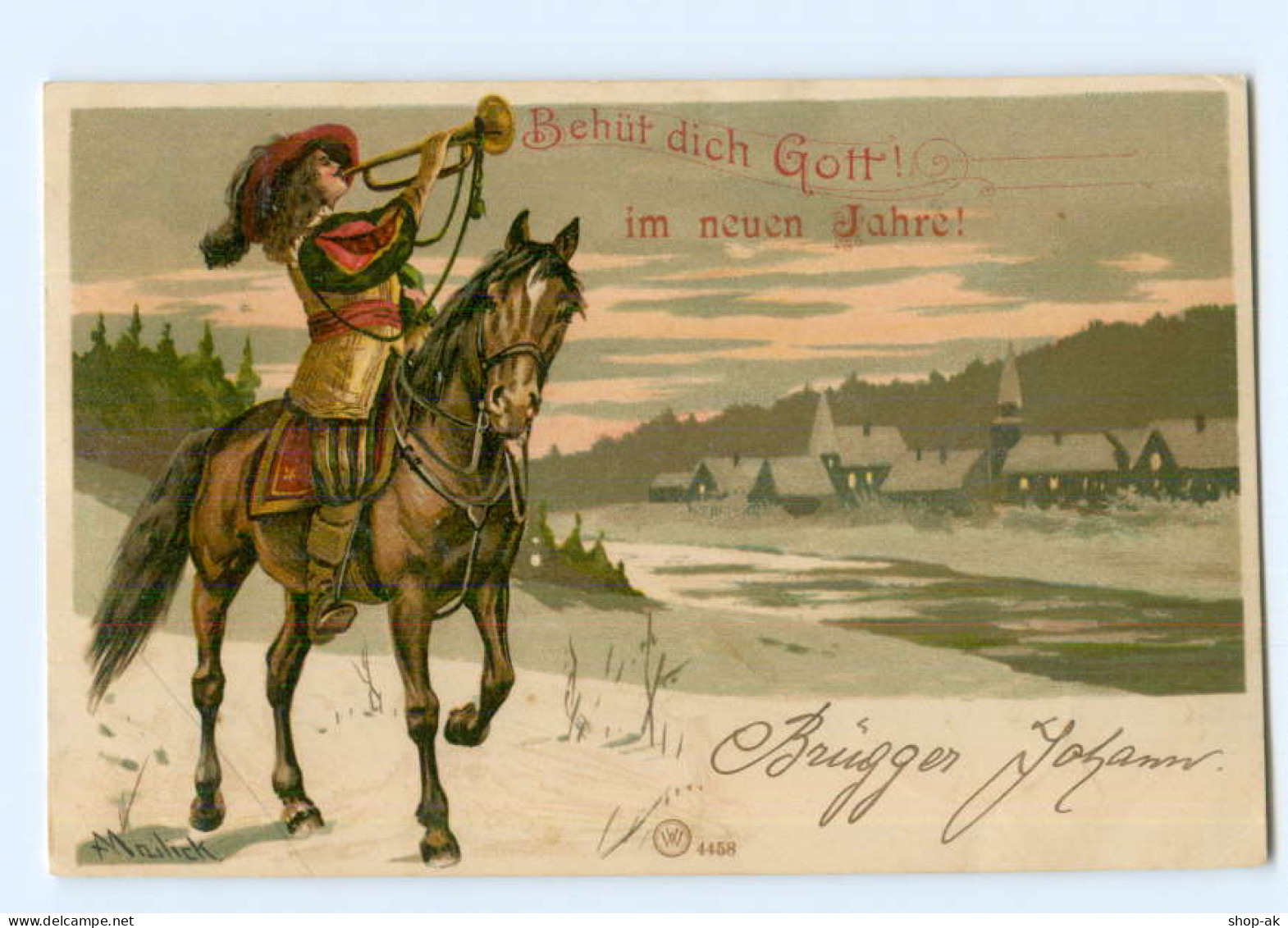 T9736/ Mailick Litho AK  Behüt Dich Gott Im Neuen Jahr 1902 - Mailick, Alfred