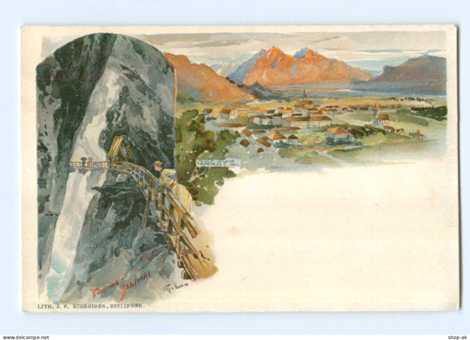 T7334/ Ragaz Schweiz Litho AK Ca.1900 - Sonstige & Ohne Zuordnung