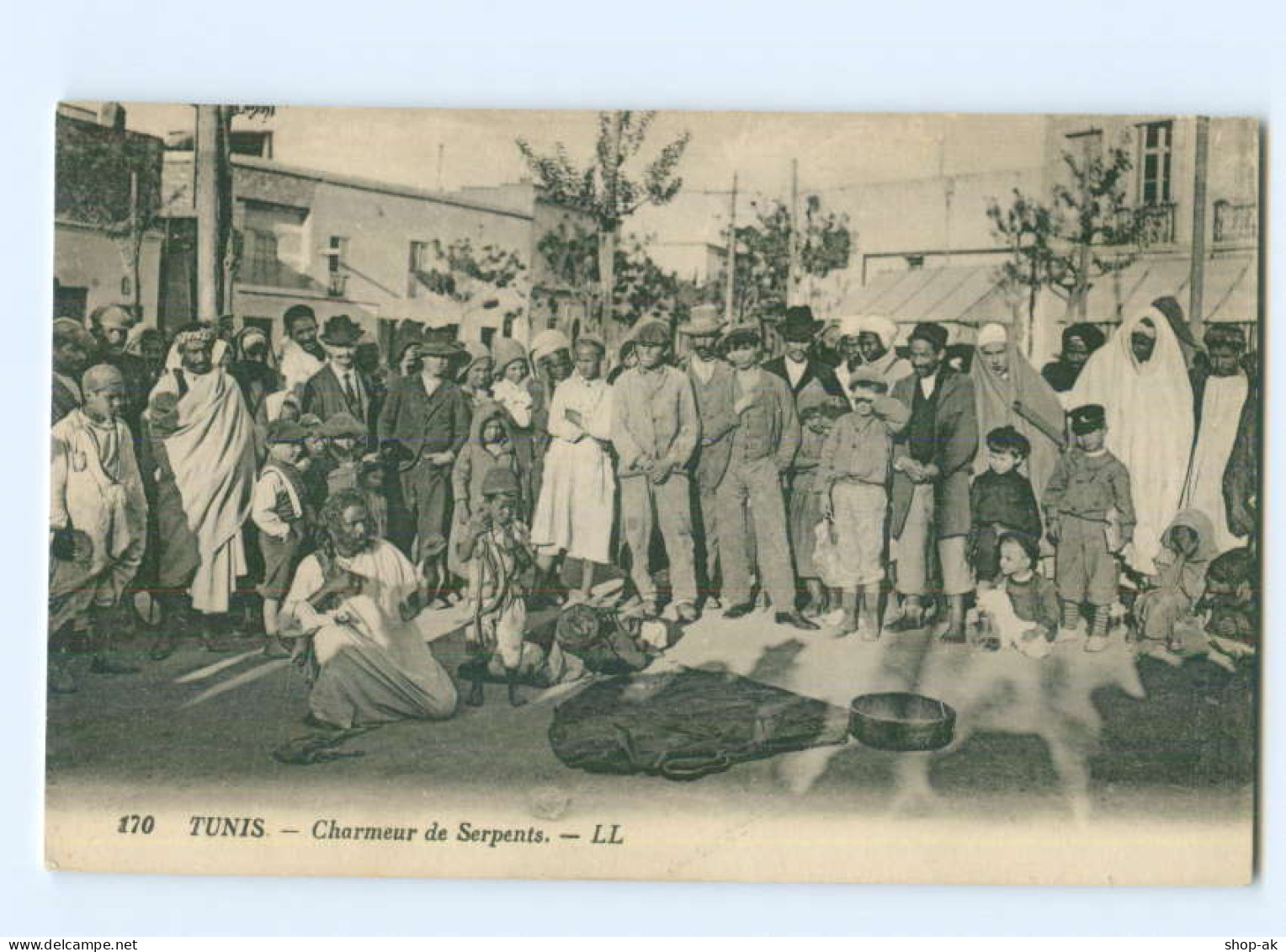 T7144/ Tunis Tunesien AK Schlangenbeschwörer Chameur Des Serpents Ca.1912 - Zonder Classificatie