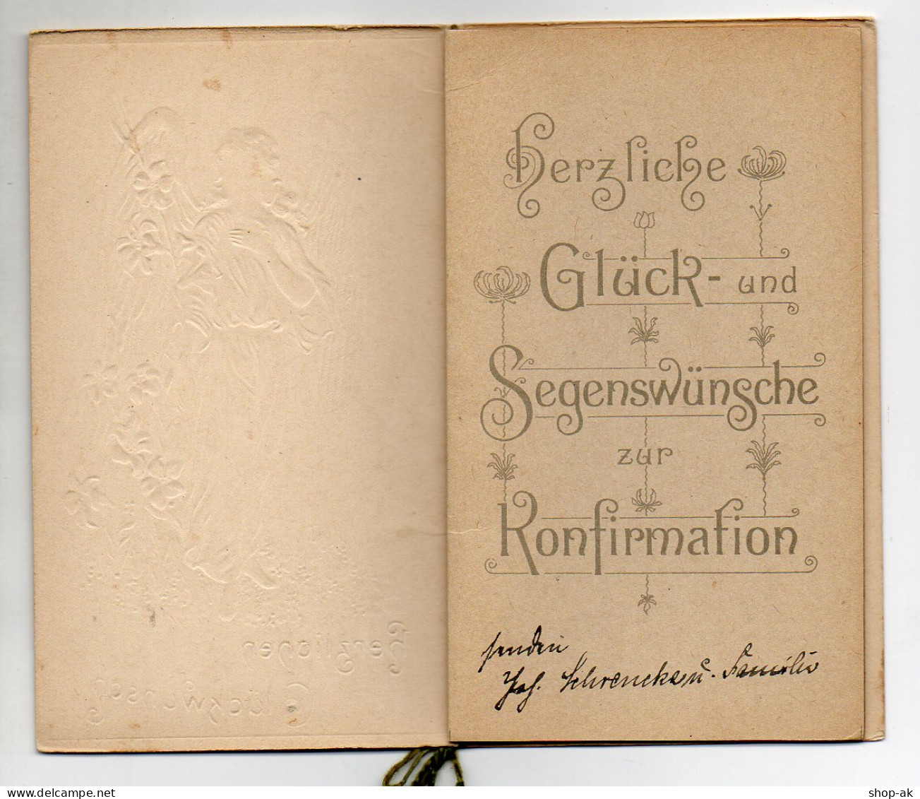 Y6745/ Glückwunsch Zur Konfirmation Engel LItho Prägdruck  8 Seiten Ca.1910 - Non Classificati