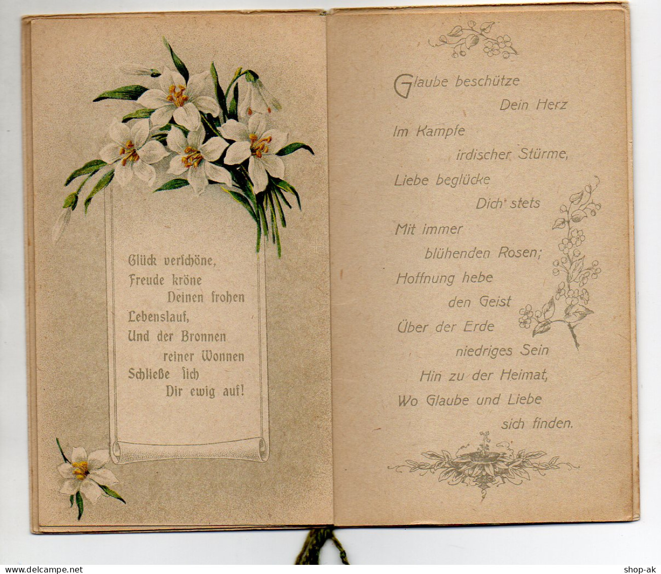 Y6745/ Glückwunsch Zur Konfirmation Engel LItho Prägdruck  8 Seiten Ca.1910 - Non Classificati