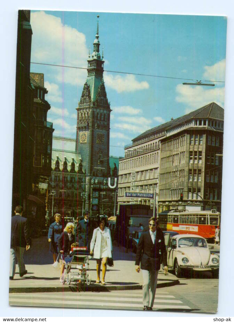 Y6647/ Hamburg Mönckebergstraße Autos Straßenbahn AK 1975 - Mitte