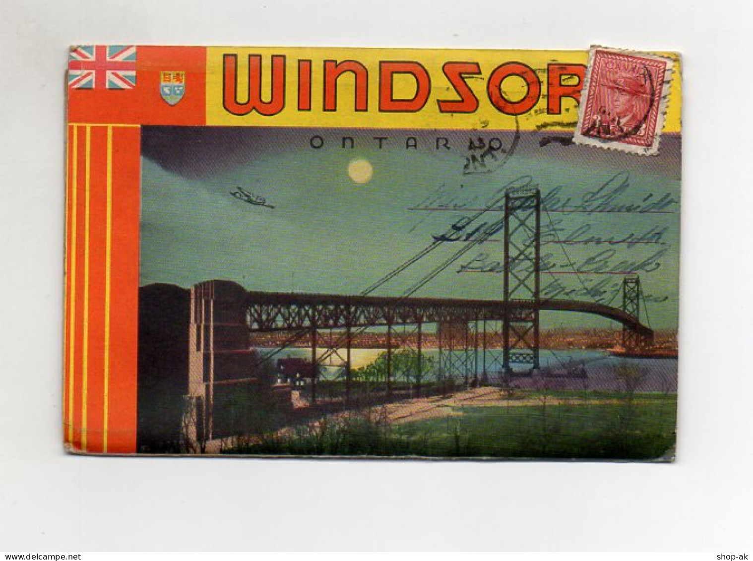 Y6484/ Windsor Ontario Kanada Leporello Souvenir De Folder 1943 Canada 16 Bilder - Non Classés