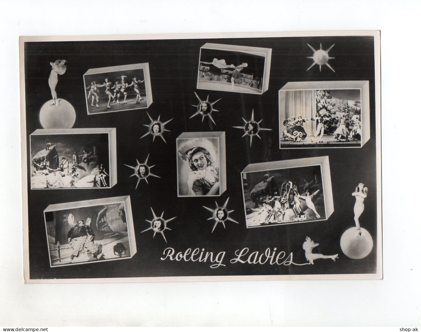 C2449/ Rolling Ladies  Rollschuh-Artisten Variete Zirkus Ca.1955 23,5 X 16 Cm  - Sonstige & Ohne Zuordnung