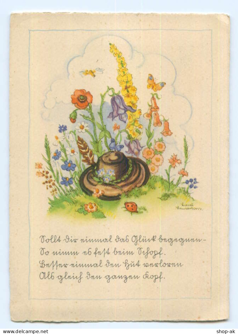 Y5535/ Liesel Lauterborn AK Blumen Insekten AK Ca.1940 - Autres & Non Classés