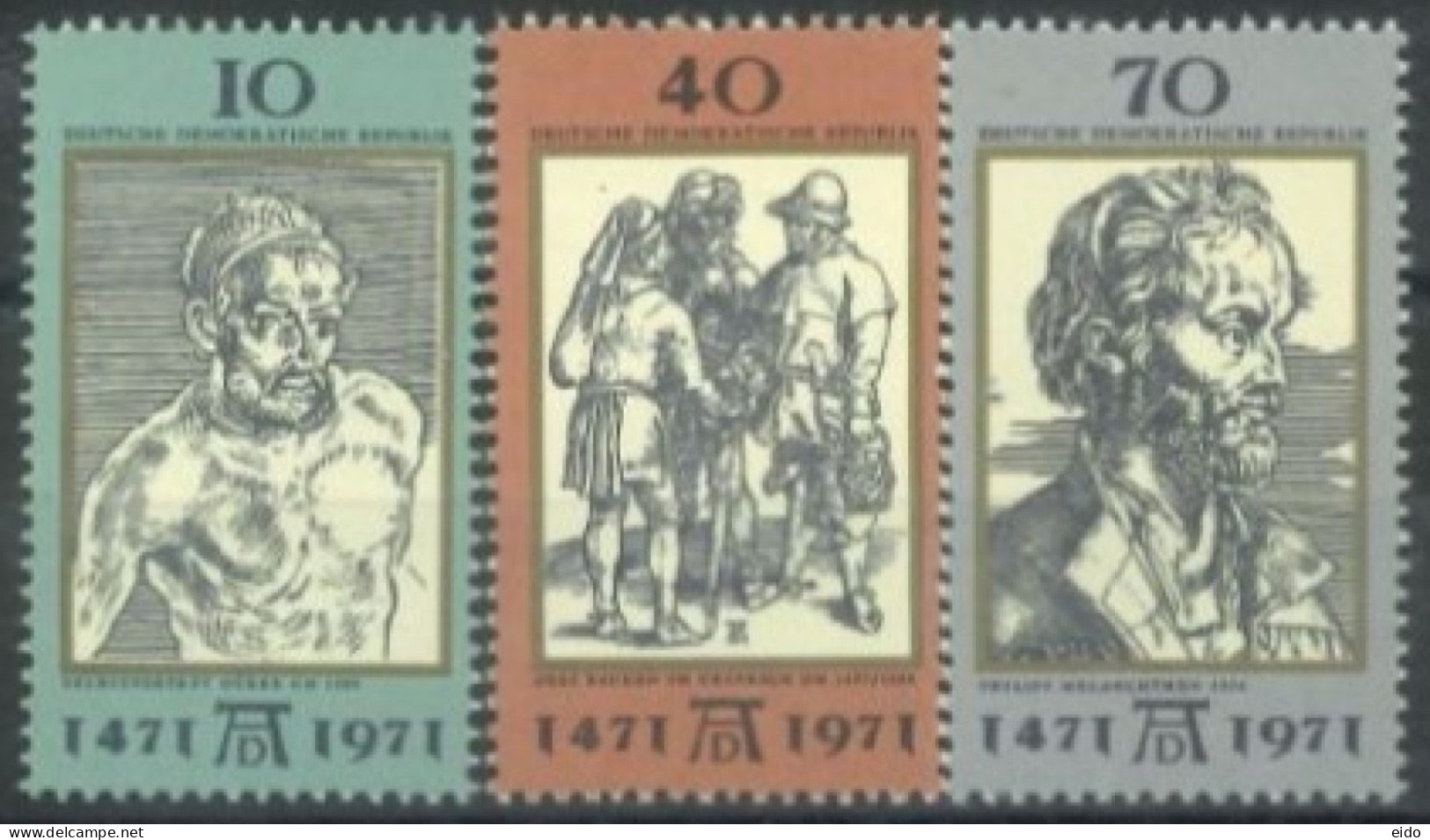 GERMANY -1971, 500th ANNIVERSARY STAMPS SET OF 3, UMM (**). - Neufs