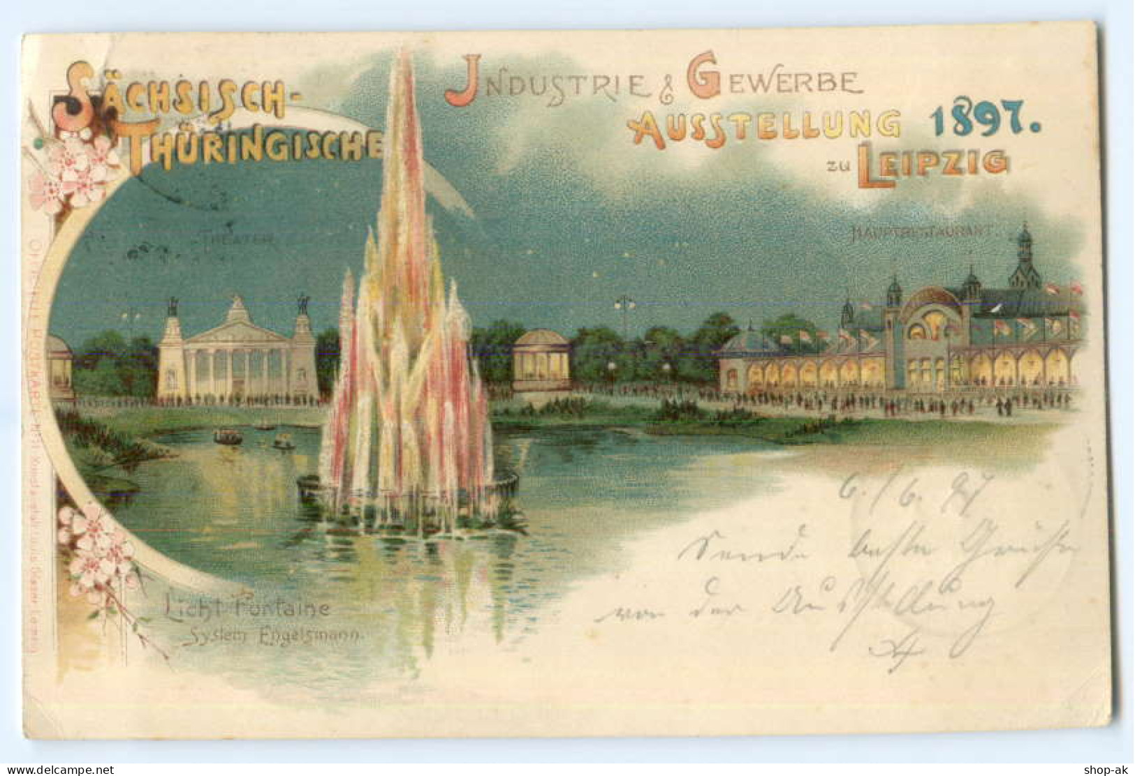 T4702/ Leipzig Sächs-Thüring. Ausstellung Litho AK 1897  - Leipzig