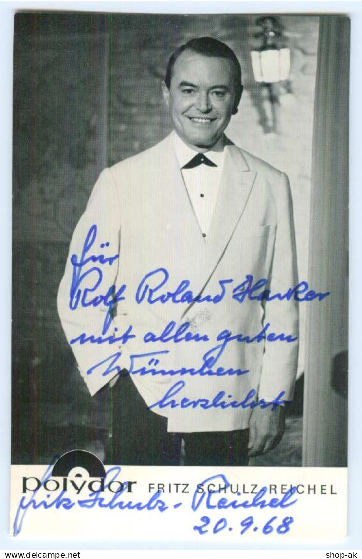 T4465/ Fritz Schulz Reichel  Autogramm Polydor-Karte 1968 - Autogramme