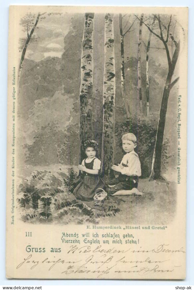 T4448/ Märchen Hänsel Und Gretel AK E. Humperdinek  1899 - Fairy Tales, Popular Stories & Legends