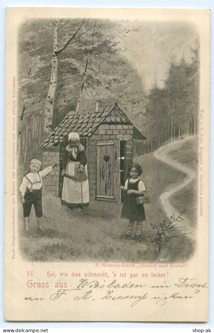 T4451/ Märchen Hänsel Und Gretel AK E. Humperdinek  1899 - Cuentos, Fabulas Y Leyendas