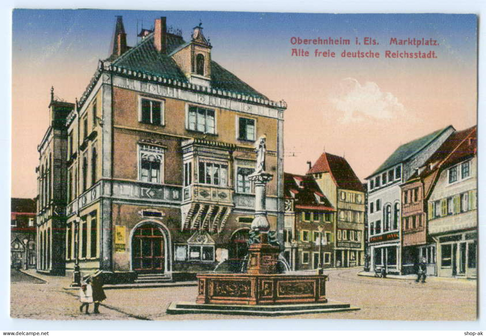 T4284/ Oberehnheim Im Elsaß Maktplatz AK Ca.1912 - Elsass