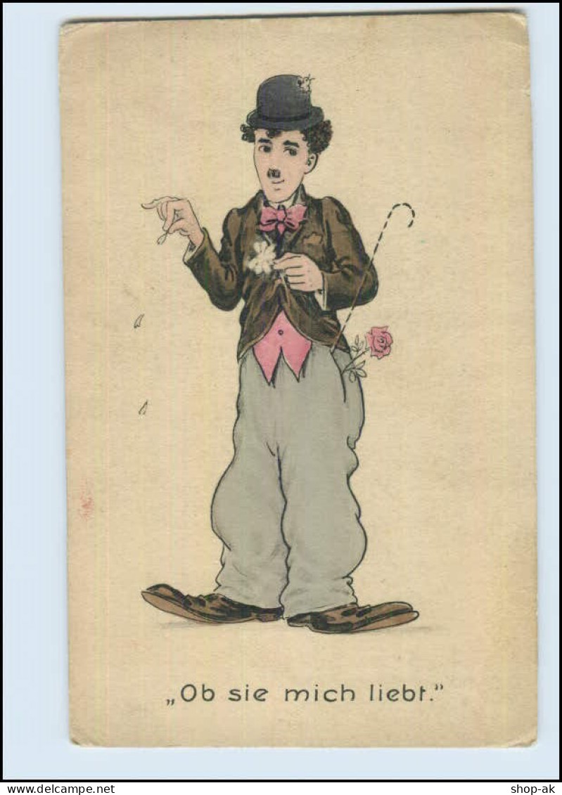 Y4963/ Charlie Chaplin Karikatur Schöne AK  Ca.1925 - Artiesten