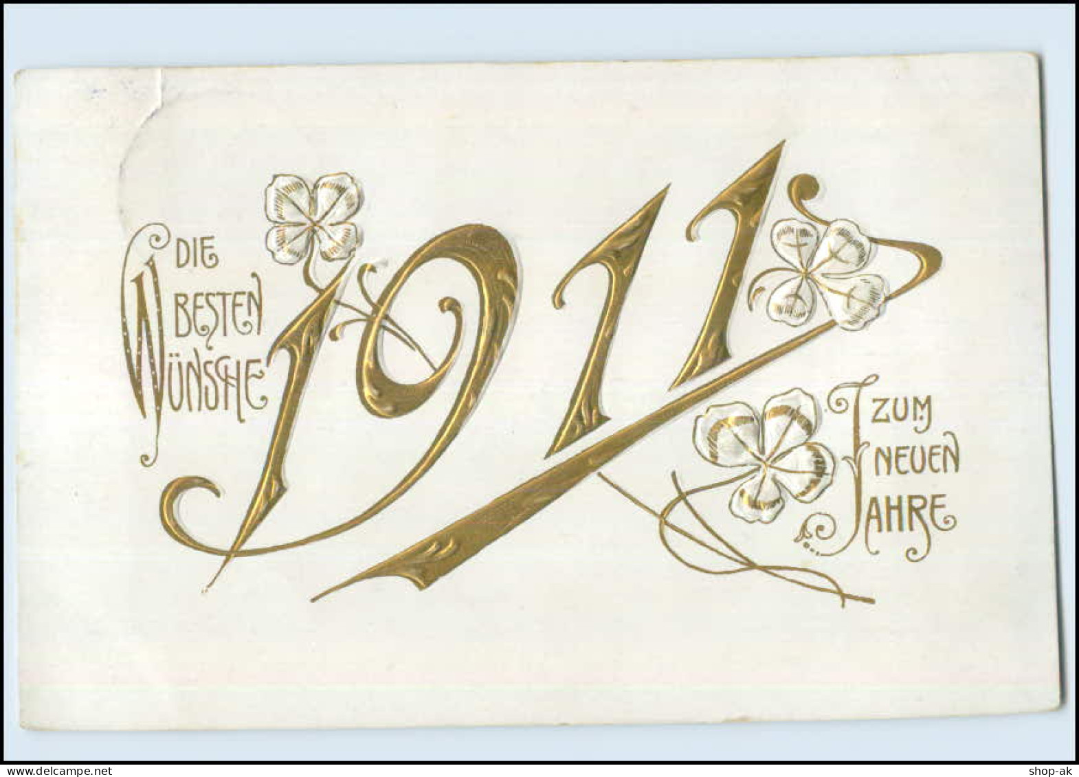 Y4980/ Neujahr Jahreszahl 1911  Gold- Und Prägedruck  - Nouvel An