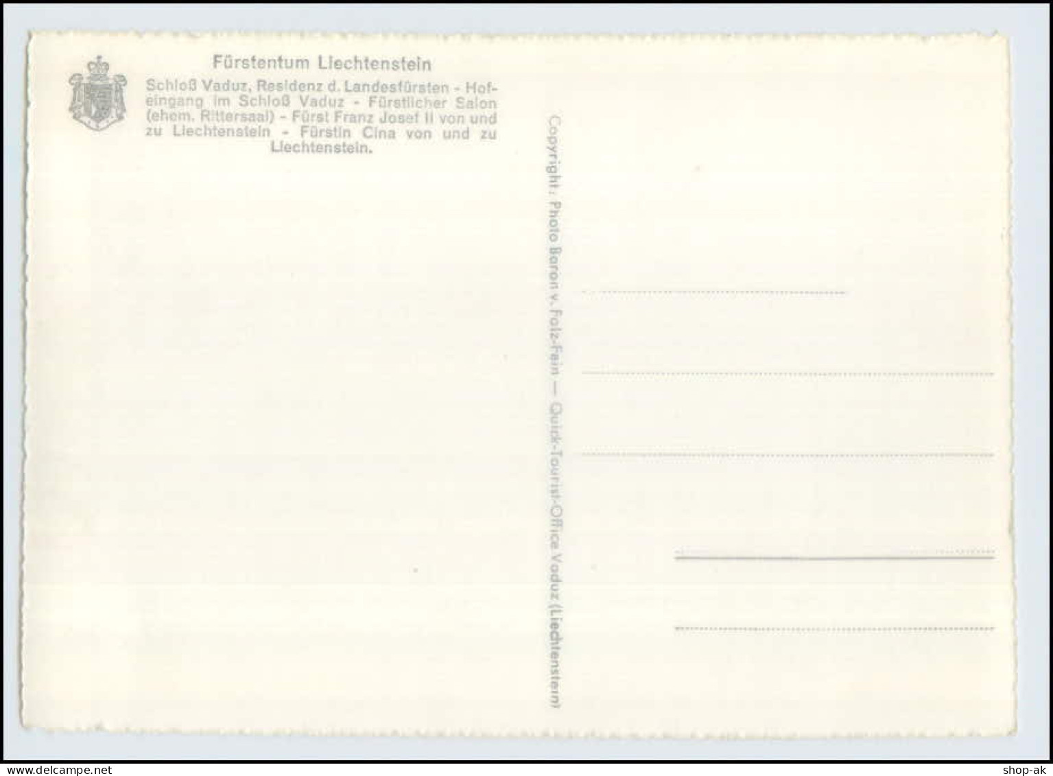 T3818/ Fürstentum Liechtenstein Fürst Franz Josef II Und Fürstin  AK  - Liechtenstein