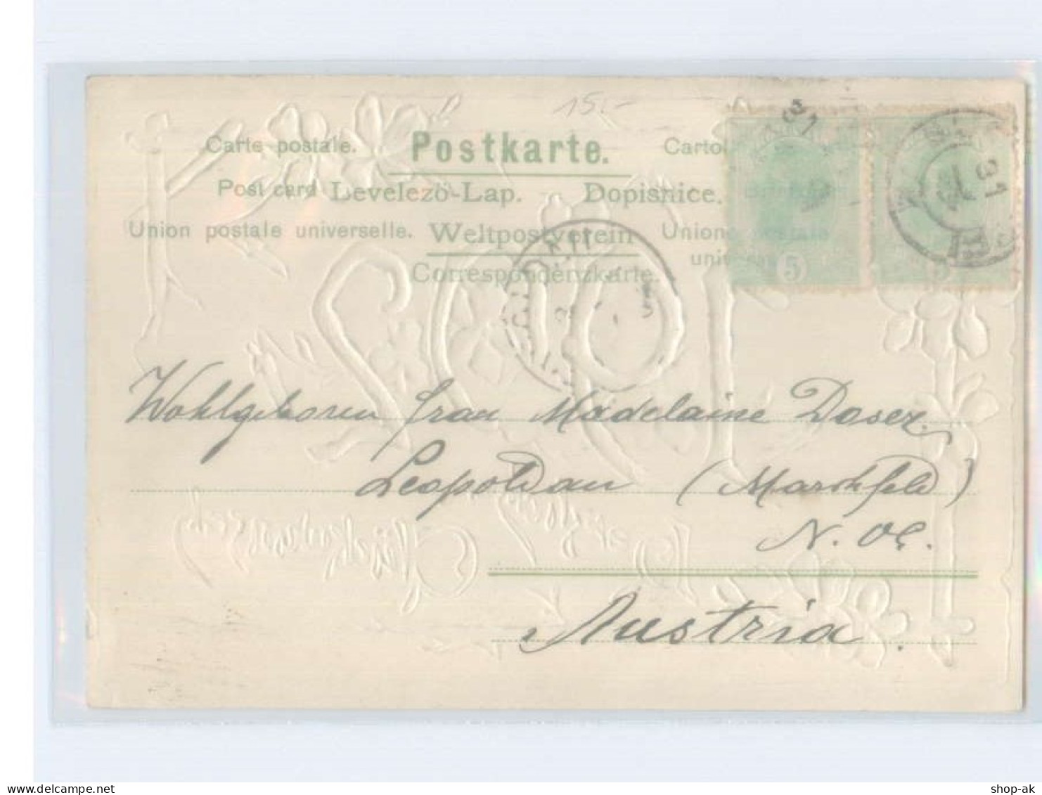 Y4869/ Neujahr Jahreszahl 1902  Litho Prägedruck AK  - Nieuwjaar