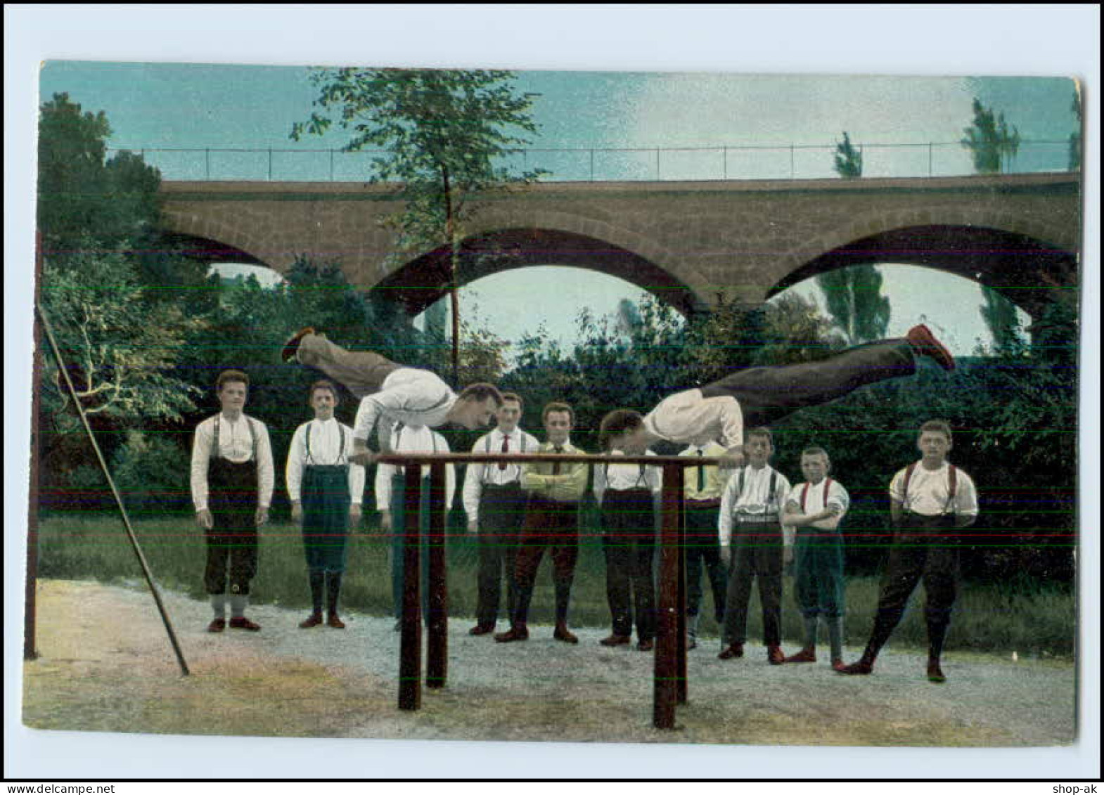 T3588/ Männer Turnen Am Barren AK Sport Ca.1912 - Olympische Spiele