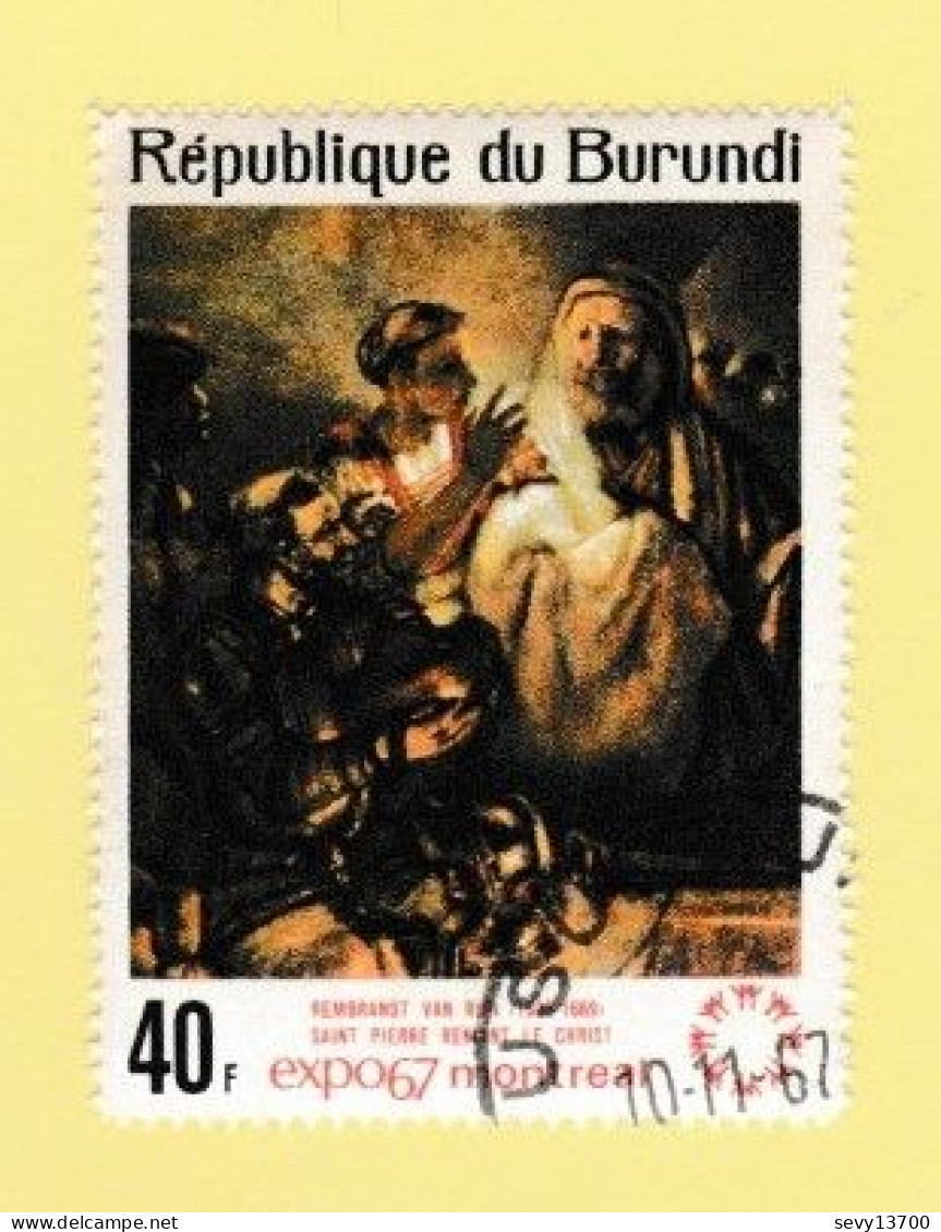 Burundi Lot 29 Timbres Tableaux, Peinture Le Christ - Jugement, Chemin De Croix, Crucifiction, Vierge Et L'enfant - Colecciones