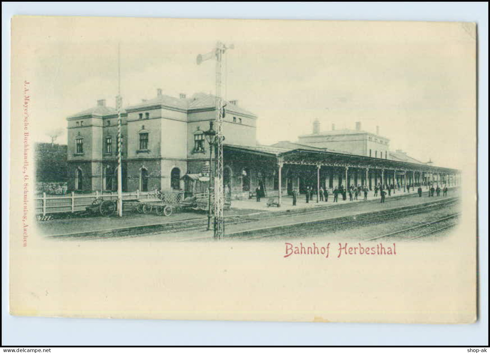 T2667/ Bahnhof Herbesthall Grenze Deutschland - Belgien AK Ca.1900 - Altri & Non Classificati