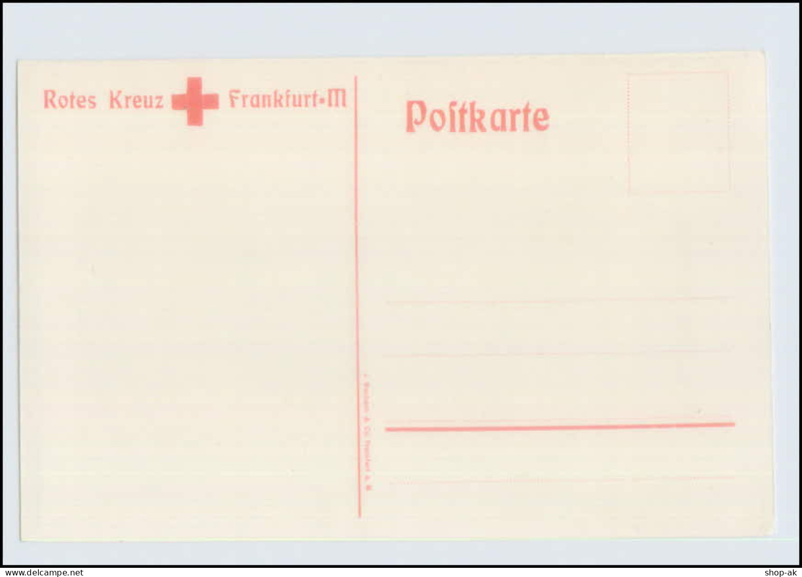 T2638/ Rotes Kreuz  Frankfurt M. Kriegskarte Von Hans Thoma  Litho AK Ca.1915 - Weltkrieg 1914-18