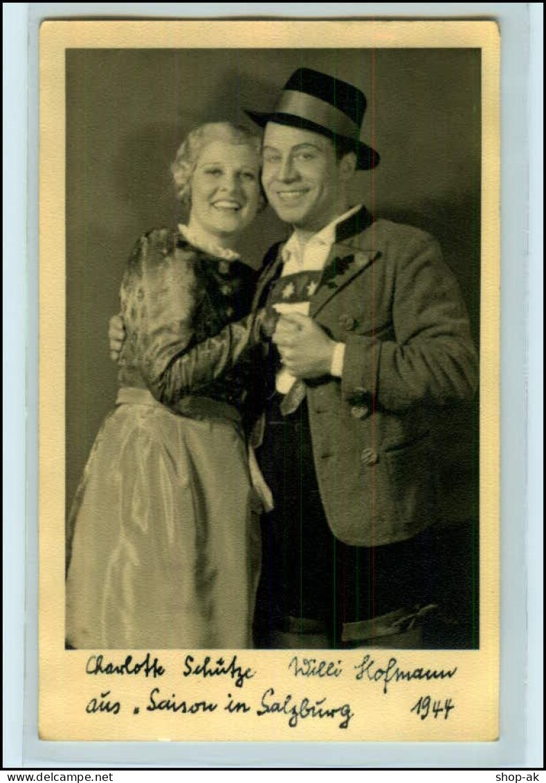 Y4352/ Charlotte Schütze + Willi Hofmann Aus  "Saison In Salzburg" 1944 Foto AK - Artiesten