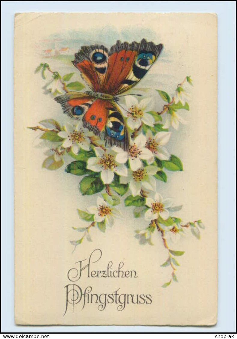 T2113/ Schmetterling Pfingsten Schöne Litho AK 1932 - Pfingsten